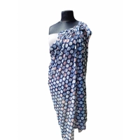 Wzorzysta spódnica plażowa chusta PAREO L/XL pastelowe grochy